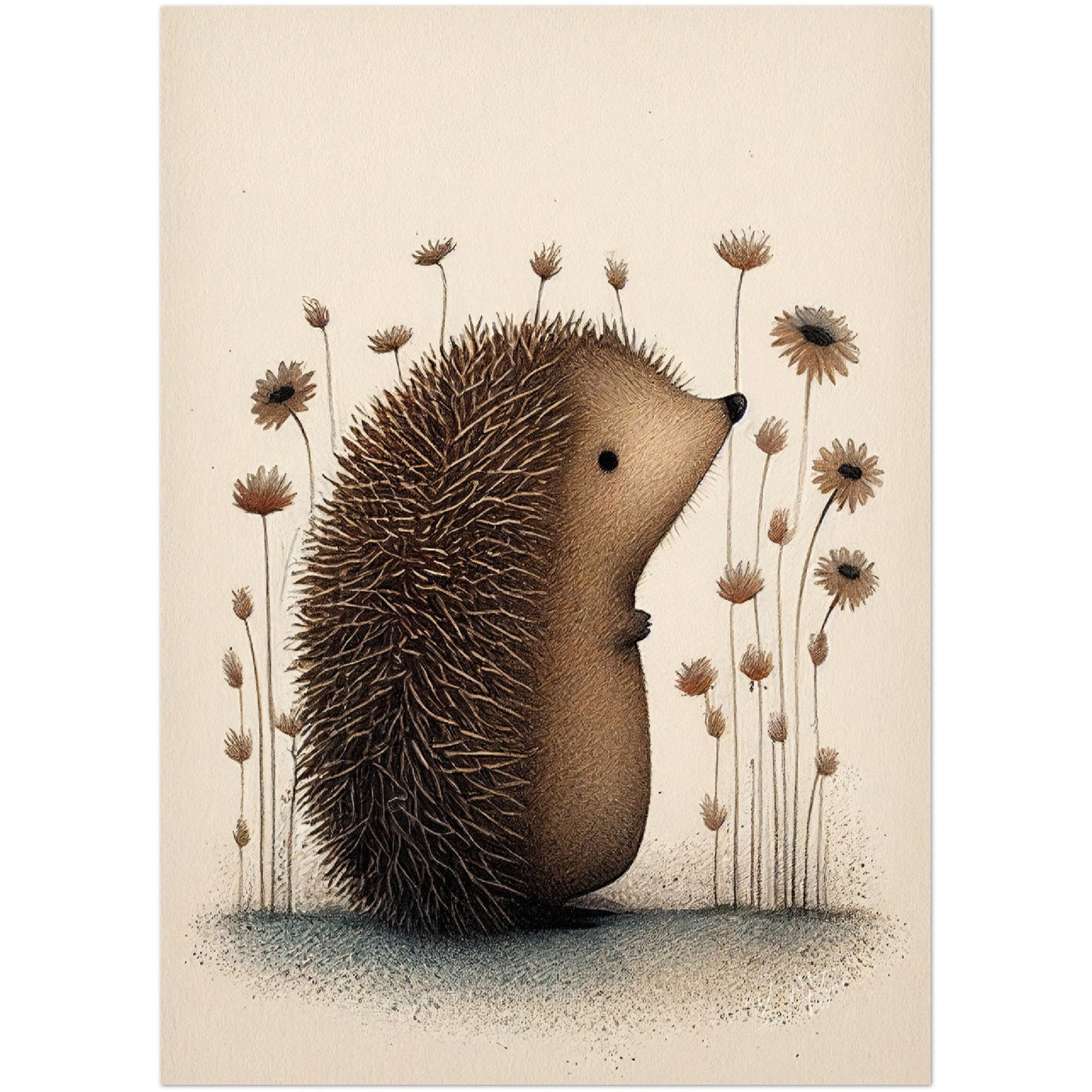 »Hedgehog Snuffle and Zone Out« retro poster