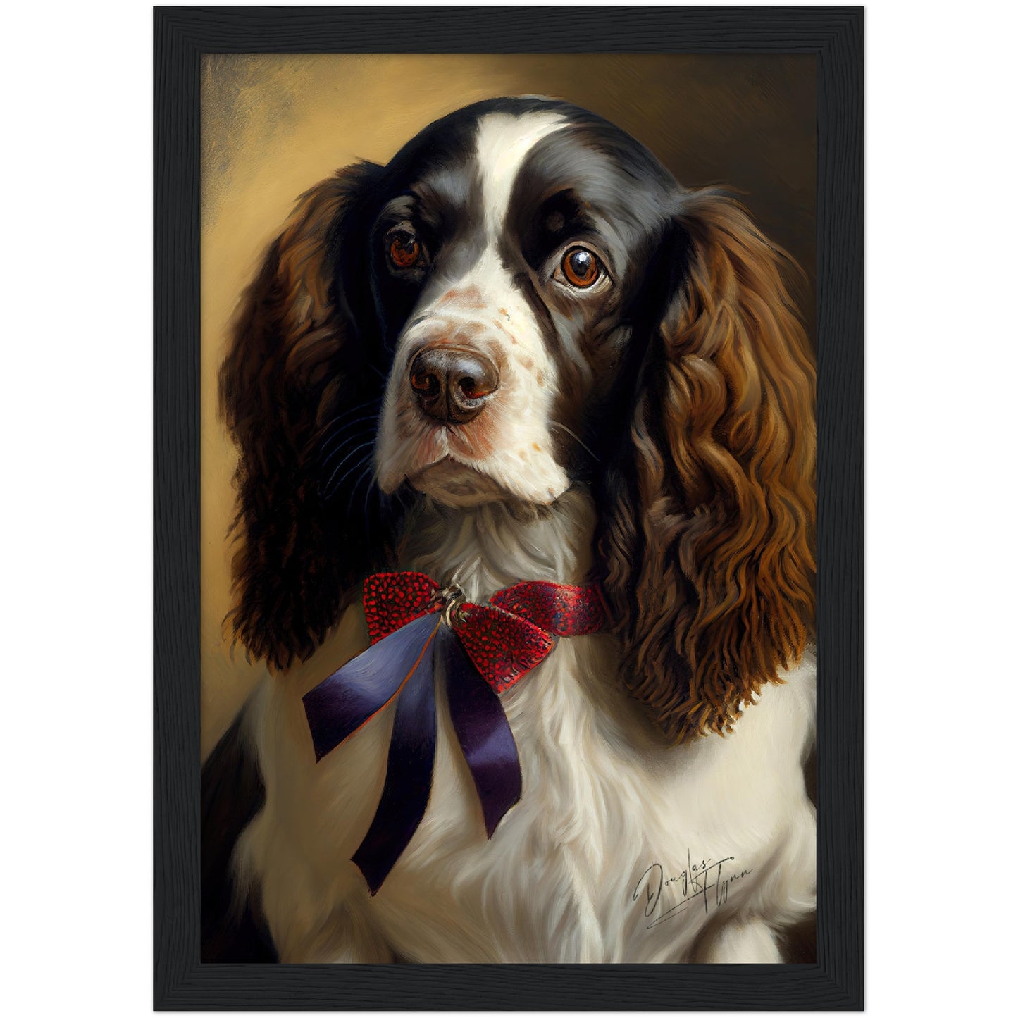 »English Springer Spaniel med rosett«