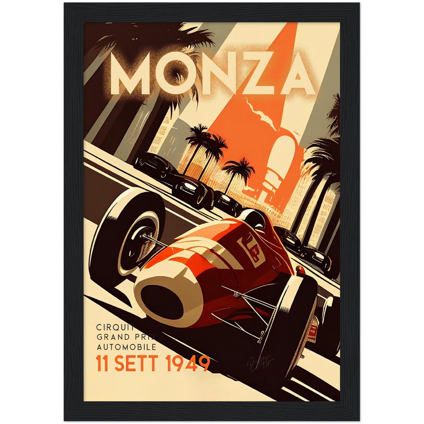 »Classics on the Track« retro poster