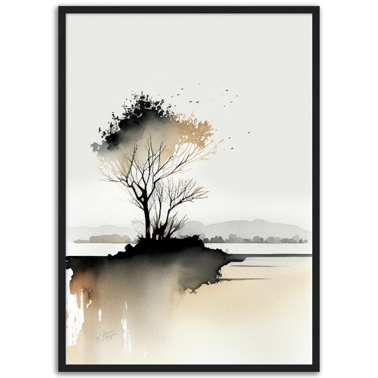 »Passionate Brushstrokes of Nature« retro poster