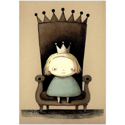 »Grumpy Little Princess« retro poster
