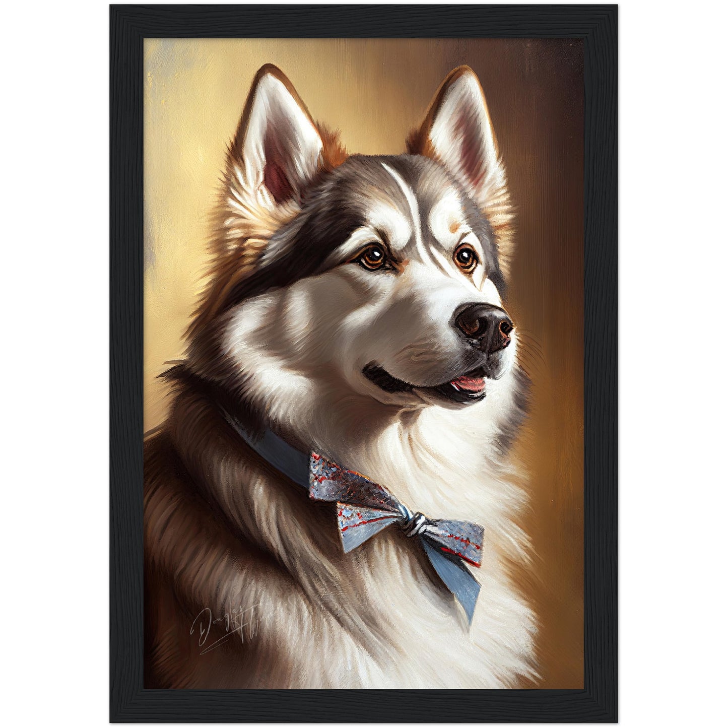 »Siberian Husky med rosett«