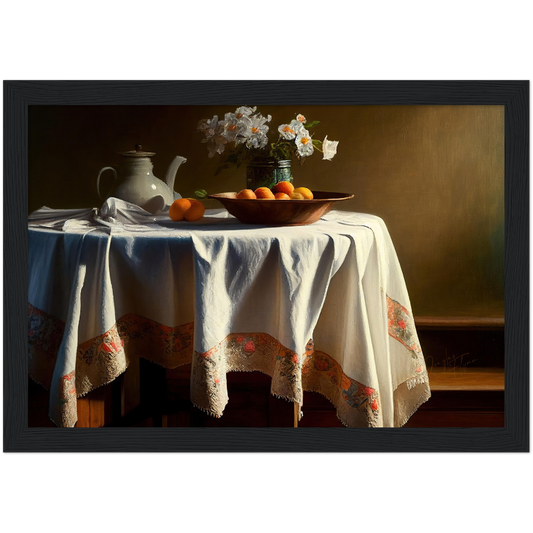 »Romantic meal together« retro poster