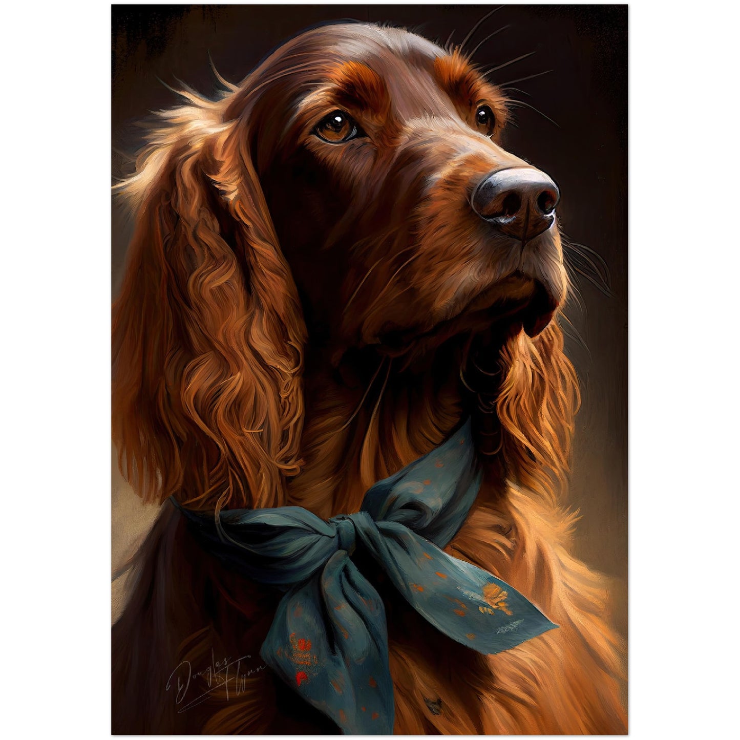 »Irish Setter med rosett«